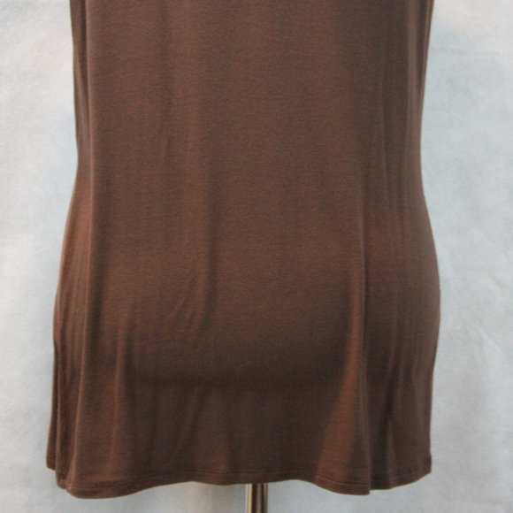 Alfani Intimates Brown Modal Stretch Blouse SZ L - Picture 7 of 9